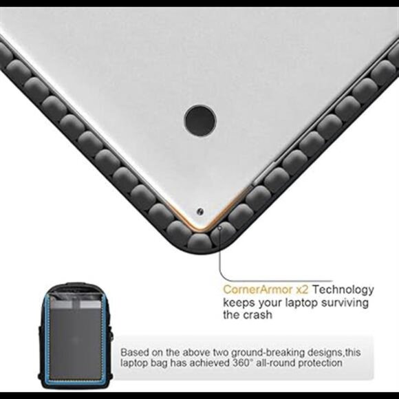 Travel Laptop Backpack Water Resistant Anti-Theft Bag with USB Charging Port - Picture 3 of 7